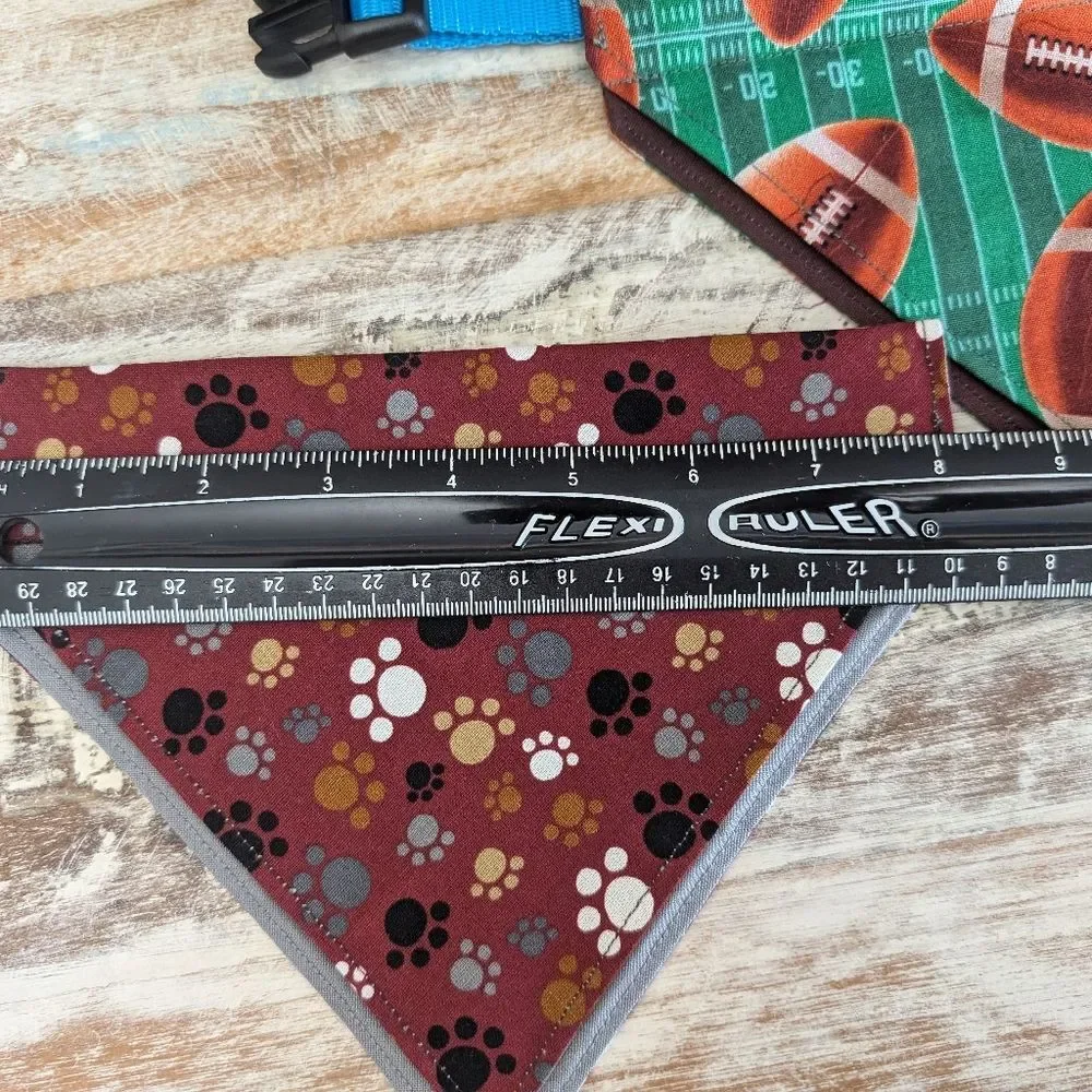 Hand Crafted Over The Collar Dog/Cat Bandanas, Set of 3 Size Small